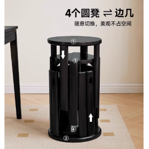实木圆凳子可叠放组合凳